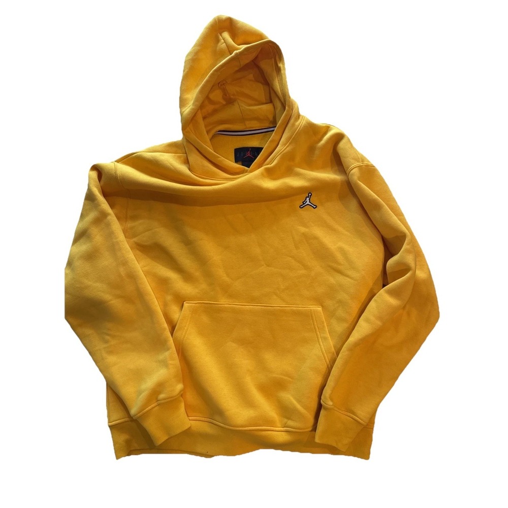 Jordan Men's Fleece Hoodie Pullover Hoodie Yellow Size Large NWOT